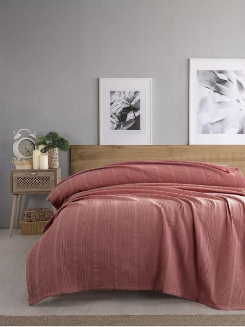 Çift Kişilik Waffle Pike 210x230cm, %100 Pamuk, Petek Tasarım, Terra