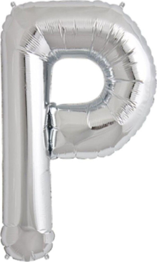 Folyo Balon 100 Cm Harf Şişirilmemiş Gümüş (P Harfi)