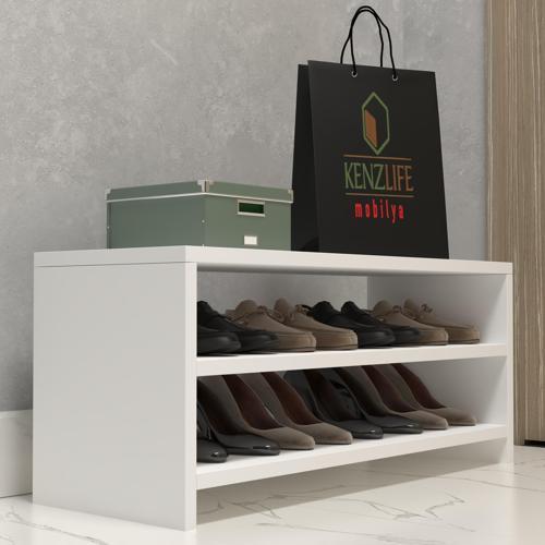 ayakkabılık konevi mat beyaz suntalam 035*080*30 sekiz çift ayakkabı kapasitesi arkalıksız