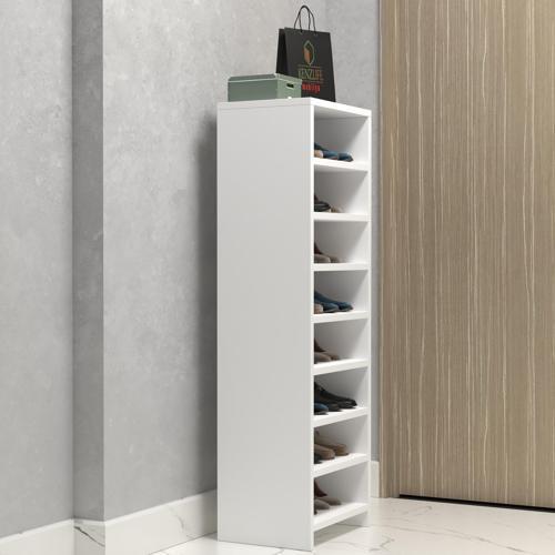 ayakkabılık konevi mat beyaz suntalam 125*040*30 onaltı çift ayakkabı kapasitesi arkalıksız