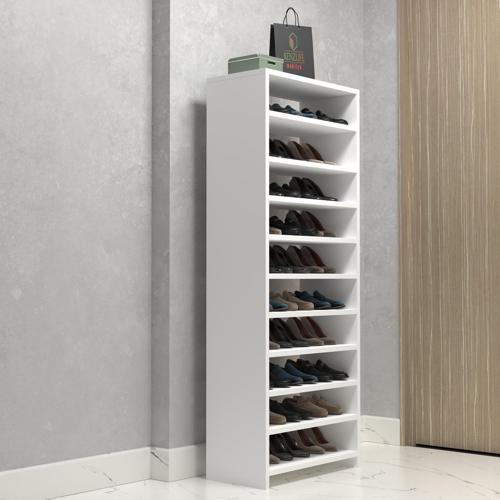 ayakkabılık konevi mat beyaz suntalam 155*060*30 otuz çift ayakkabı kapasitesi arkalıksız
