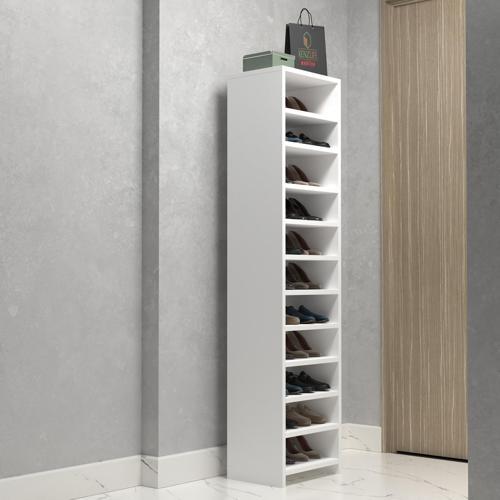ayakkabılık konevi mat beyaz suntalam 170*040*30 yirmiiki çift ayakkabı kapasitesi arkalıksız