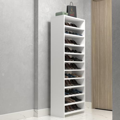 ayakkabılık konevi mat beyaz suntalam 170*060*30 otuzüç çift ayakkabı kapasitesi arkalıksız