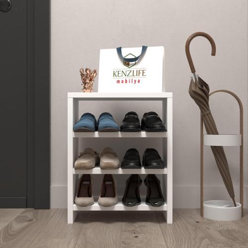 ayakkabılık mısri mat beyaz suntalam 050*040*20 altı çift ayakkabı kapasitesi arkalıksız