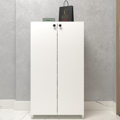 kapaklı ayakkabılık bosnevi mat beyaz suntalam 110*060*30 yirmibir çift ayakkabı kapasitesi arkalıksız