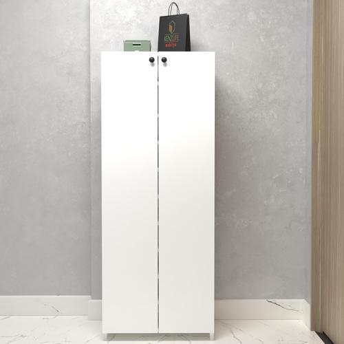 kapaklı ayakkabılık bosnevi mat beyaz suntalam 155*080*30 kırk çift ayakkabı kapasitesi arkalıksız