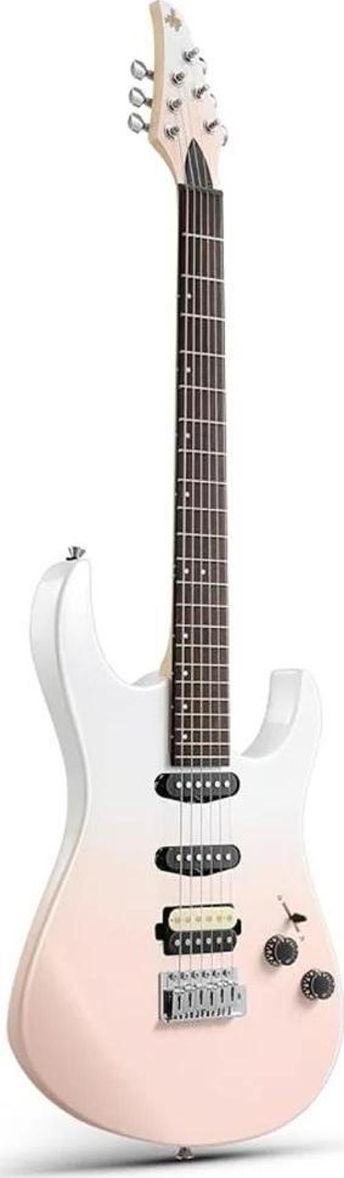 DMT-66 Elektro Gitar (Pink-White Gradient)