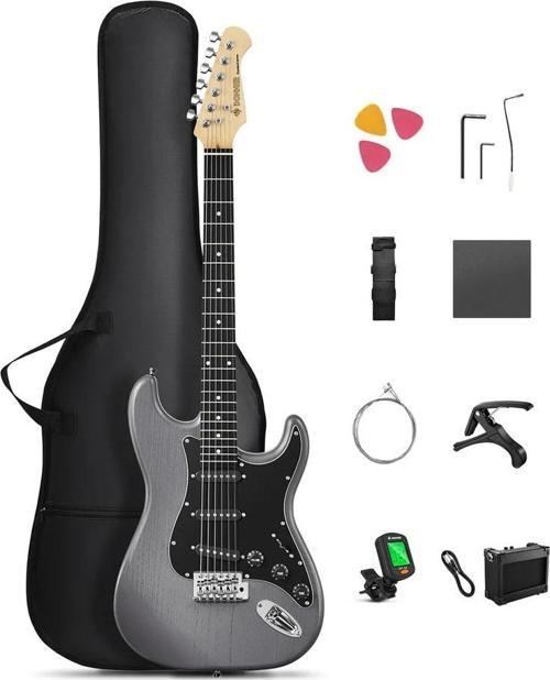 DST-80 ST Elektro Gitar Seti (Matton Black)