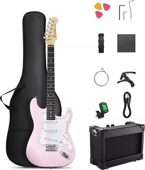 DST-80 ST Elektro Gitar Seti (Pembe)