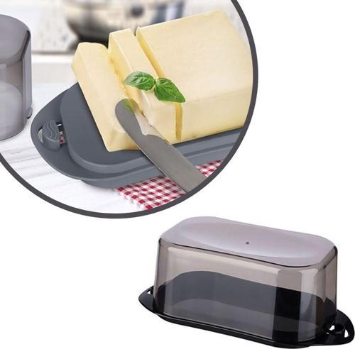 Kilitli Plastik Kapaklı Kahvaltılık Tereyağlık Peynirlik Erzak Saklama Kabı Ap-9428 (5060)