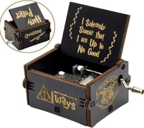 Büro Ev Ofis Dekoru için Çevirmeli Ahşap Harry Potter Müzik Kutusu