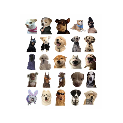 Büro Ev Ofis Bilgisayarı için Macbook Notebook Laptop Köpekcikler Sticker Seti