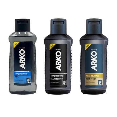 Tıraş Kolonyası 255 ml 3 lü Karma Set (Cool-Black-Gold)