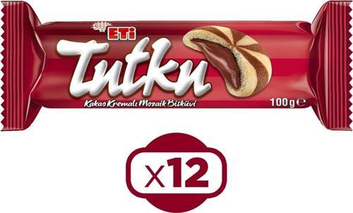 Tutku Kakao Kremalı Mozaik Bisküvi 100 Gr x 12 Adet