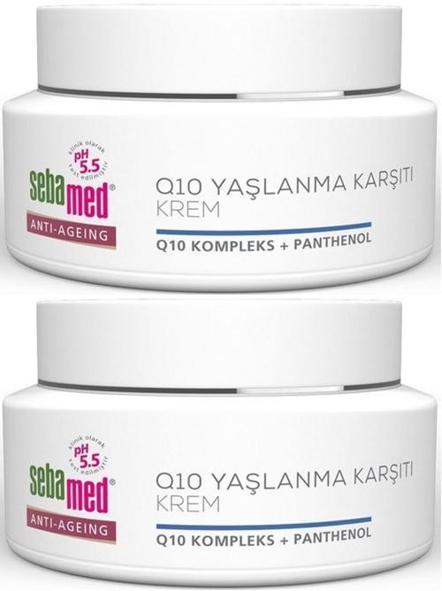 Q10 Yaşlanma ve Kırışıklık Karşıtı Koruyucu Anti-Age Krem 50ML (2 Li Set)