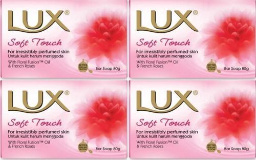 Lux Sabun 80GR Soft Touch (Yumuşak Dokunuş) (4 Lü Set)
