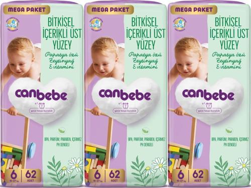 Bebek Bezi Beden:6 (15-27KG) Exstra Large 186 Adet Mega Aylık Fırsat Pk