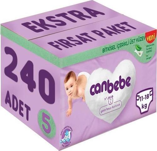 Bebek Bezi Beden:5 (11-18Kg) Junior 240 Adet Ekstra Fırsat Pk
