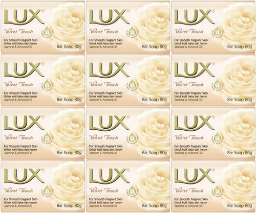 Lux Sabun 80GR Velvet Touch (Kadife Dokunuş) (12 Li Set)
