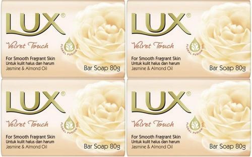 Lux Sabun 80GR Velvet Touch (Kadife Dokunuş) (4 Lü Set)