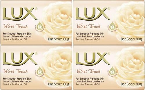 Lux Sabun 80GR Velvet Touch (Kadife Dokunuş) (4 Lü Set)