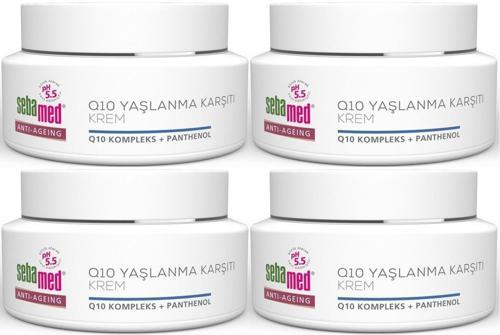 Q10 Yaşlanma ve Kırışıklık Karşıtı Koruyucu Anti-Age Krem 50ML (4 Lü Set)