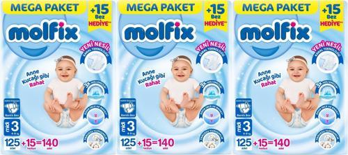Bebek Bezi Beden:3 (4-9KG) Midi 420 Adet Mega Aylık Fırsat Pk