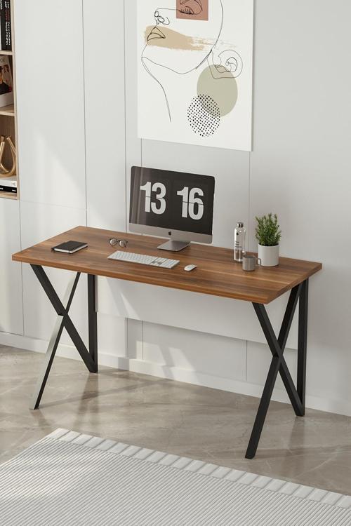  Worksy Serisi Metal Ayaklı Çalışma Masası 117x65 cm Modern Bilgisayar, Ofis, Öğrenci ve Çizim Masas