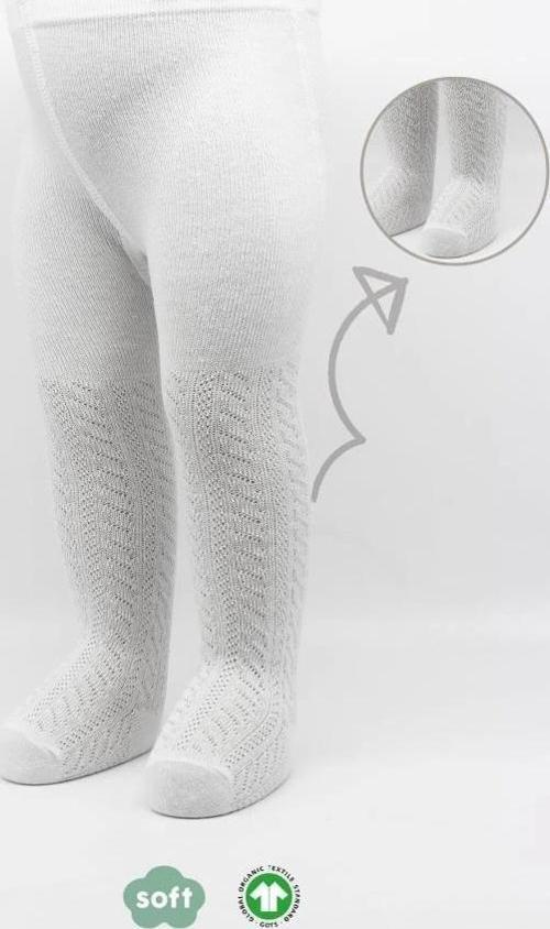 Nessiworld Bistyle Tekli Zikzak Kabartma Penye Külotlu Çorap BS50108 Beyaz