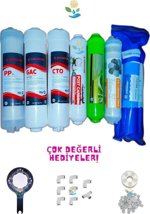 Premıum Kalite Uyumlu Kapalı Kasa Su Arıtma Filtre Seti İthal 14 Aşamalı Lg/İhlas Aura Uyumlu