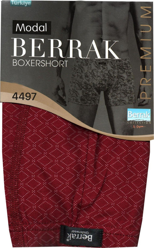 Erkek Likralı Beli İnce Lastikli Modal 6 lı Boxer Berrak-4497