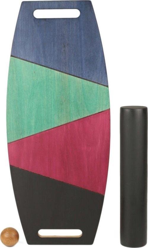 Renkli Denge Tahtası Balance Roller Board Çift Fonksiyonlu Sörf Eğitim Tahtası Kaykay Eğitim Tahtası