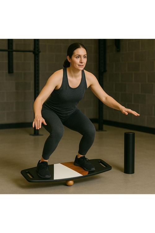 Renkli Denge Tahtası Balance Roller Board Çift Fonksiyonlu Sörf Eğitim Tahtası Kaykay Eğitim Tahtası