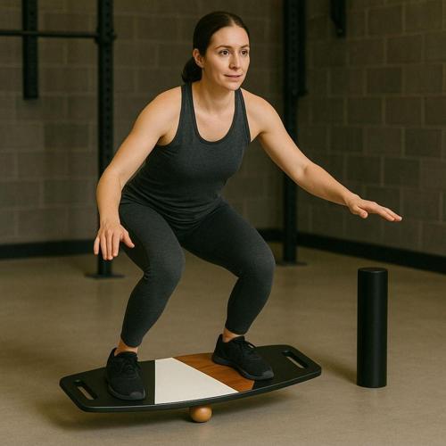 Renkli Denge Tahtası Balance Roller Board Çift Fonksiyonlu Sörf Eğitim Tahtası Kaykay Eğitim Tahtası