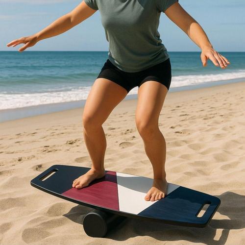 Renkli Denge Tahtası Balance Roller Board Sörf Eğitim Tahtası Kaykay Eğitim Tahtası 73 X 31 Cm