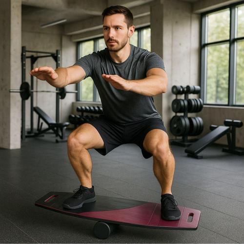 Siyah/Kırmızı Denge Tahtası Balance Roller Board Sörf Eğitim Tahtası Kaykay Eğitim Tahtası