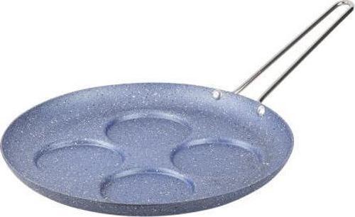 Gri Mavi Renk Granit Pankek Tavası 28cm-4 Bölmeli (ÇELİK KULP)