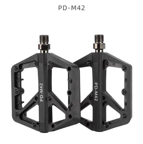 Promend Renkli Platform Pedal MTB Freeride Kaymaz Rulmanlı Plastik Pedal Ultra Hafif Siyah Renk