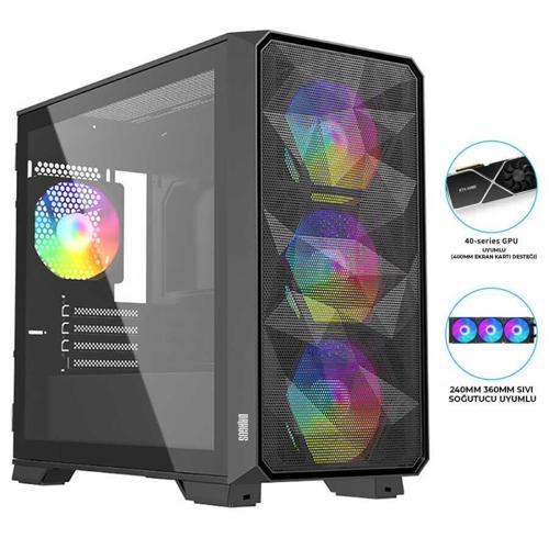 Diamond 4X Argb İnner Fan USB 3.0 600w 80+ Gaming Bilgisayar Kasası