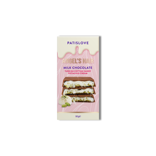 Patislove Antep Fıstığı Kremalı ve Pişmaniye Dolgulu Sütlü Çikolata, 90G