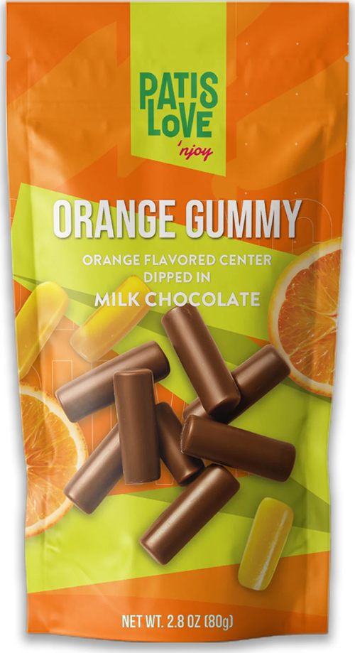 Patislove Sütlü Çikolata Kaplı Portakallı Yumuşak Şekerleme, 80G