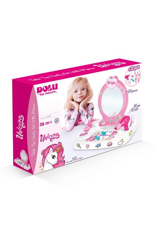 Oyuncak Unicorn Masaüstü Aynalı Güzellik Seti 2563