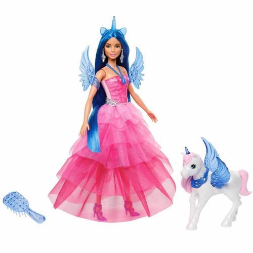 Oyuncak Barbie Mavi Saçlı Prenses Bebek HRR16
