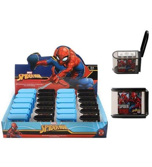 Kalemtıraş Spiderman Hazenli 3 Bıçaklı 44682 (24 Lü Paket)