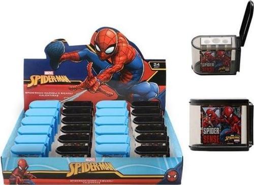 Kalemtıraş Spiderman Hazenli 3 Bıçaklı 44682 (24 Lü Paket)