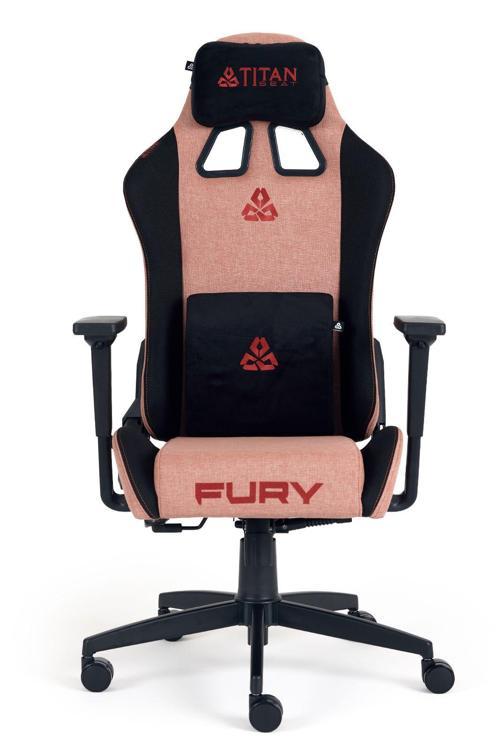Fury Roseum Kumaş Oyuncu Koltuğu Gri-Pembe