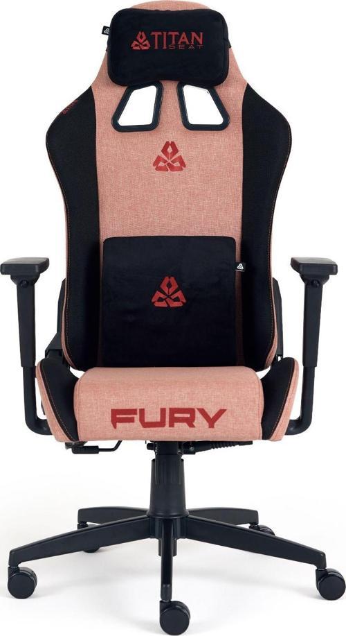 Fury Roseum Kumaş Oyuncu Koltuğu Gri-Pembe