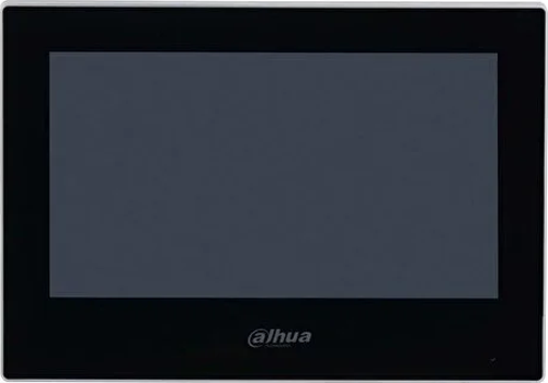 Vth2621g-p 7" Tft Lcd Dokunmatik Ekran Çok Yönlü Mikrofon Villa Tipi İntercom İç Ünite Siyah