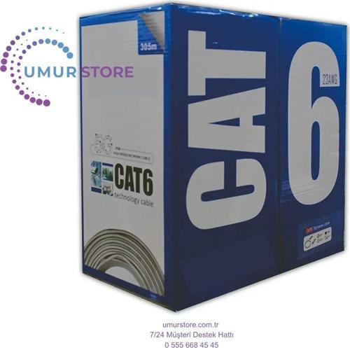 Cat6 23 Awg 305M Full Bakır Kablo Ethernet Kablosu
