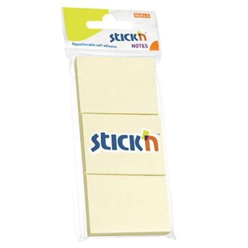 Stickn Yapışkanlı Not Kağıdı 100 Yaprak 38X51Mm Pastel Sarı 3 Lü 4-2112700-5001